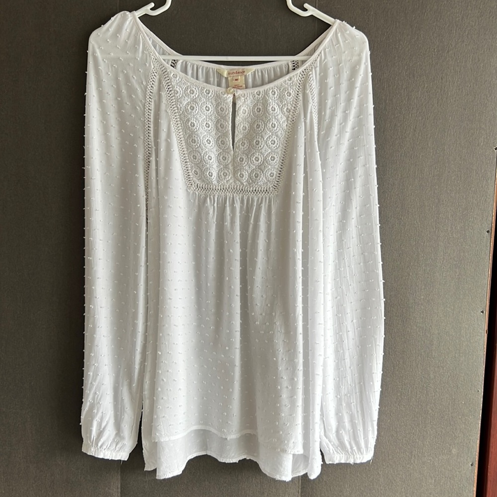 Sundance White Peasant Top